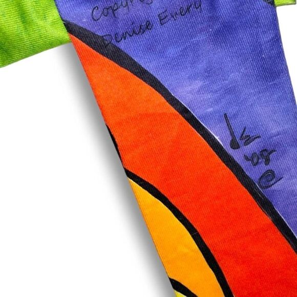 Womens Leggings Sz Small‎ Cats Design Colorful Green Stretch Exercise Activewear - Picture 10 of 14